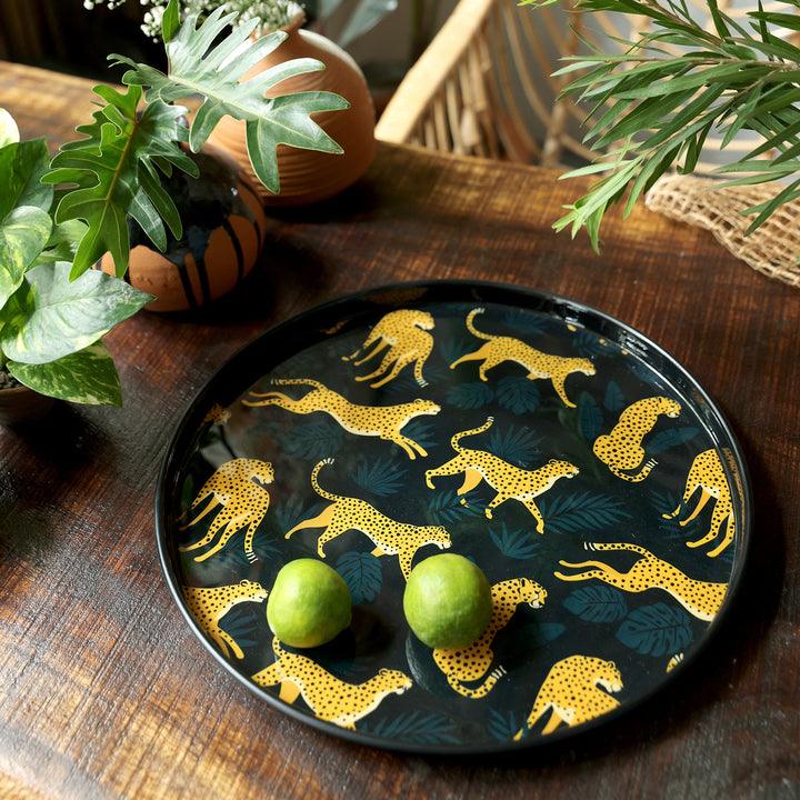 Goomti Wild Elegance - Decal Enamel Tiger Print Tray