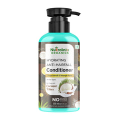 Nutrainix Organics Hydrating Anti-Hairfall Conditioner Hairfall Defense + Nutrient-Rich Hydration for Frizzy, Damaged Hair - 300 ml