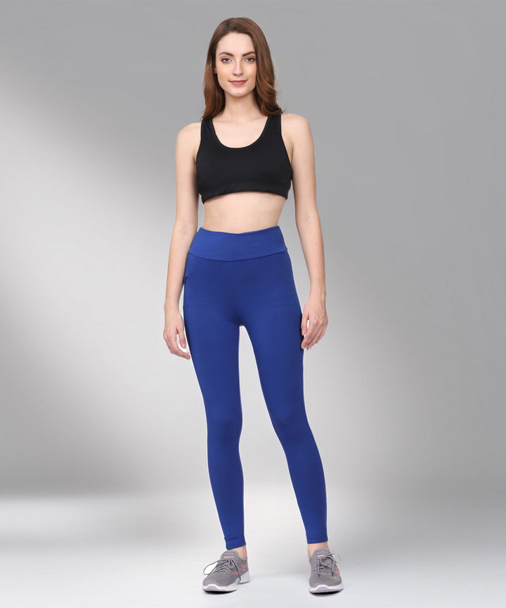 Naturefab Women's Bamboo Workout and Yoga Leggings Blue