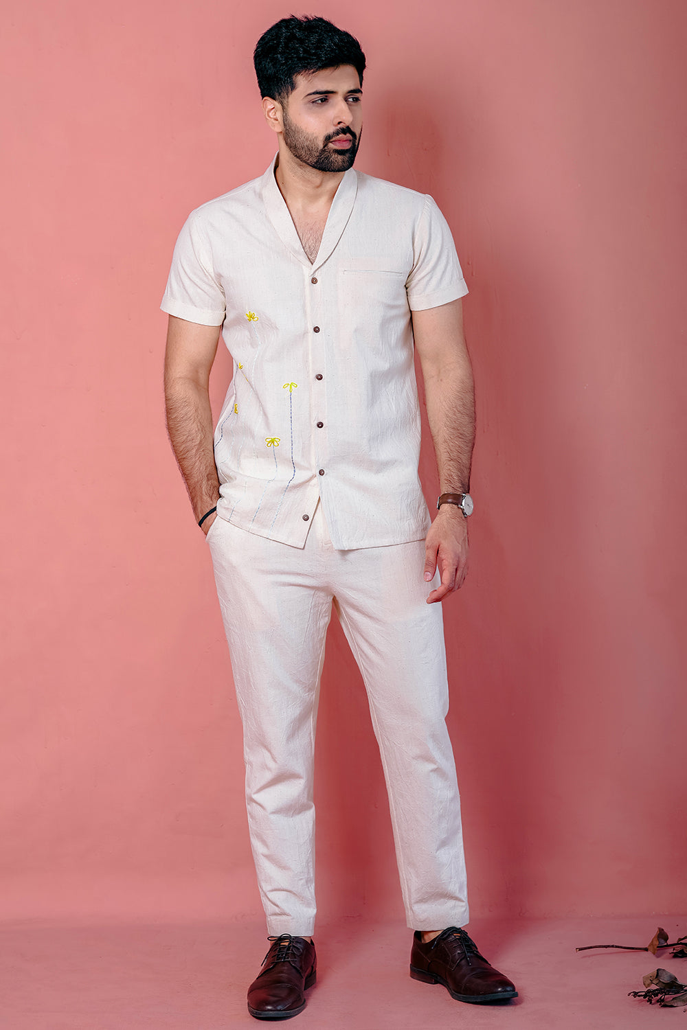 ITIDOR Niamh Shirt - Shawl Collar, Slim Fit