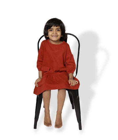 BabbleTym Cuff Sleeve Frock With Flap Pockets