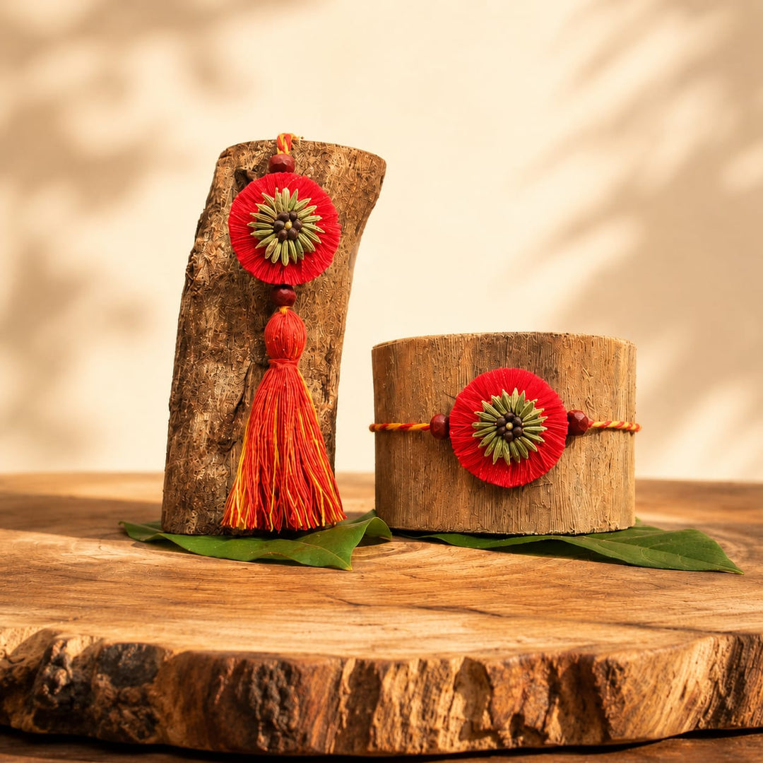 Kanika Plantable Rakhi Lumba Box | Fragrant Rakhi | Eco-Friendly Bhaiya Bhabhi Rakhi Set