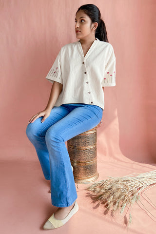 ITIDOR Half Sleeves - Nunchi Blouse - Western Blouse