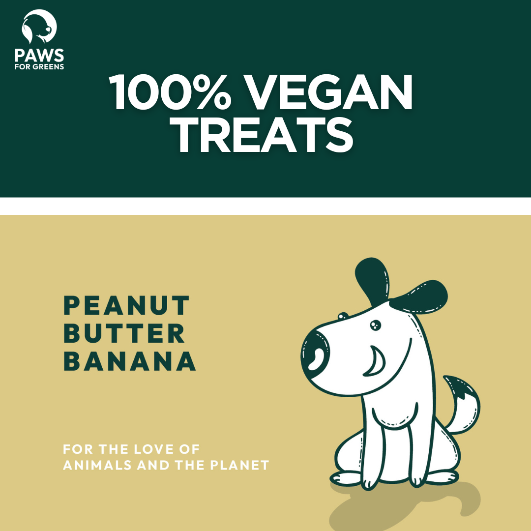 Paws for Greens Vegan Treats- Peanut Butter and Banana - 100 gm