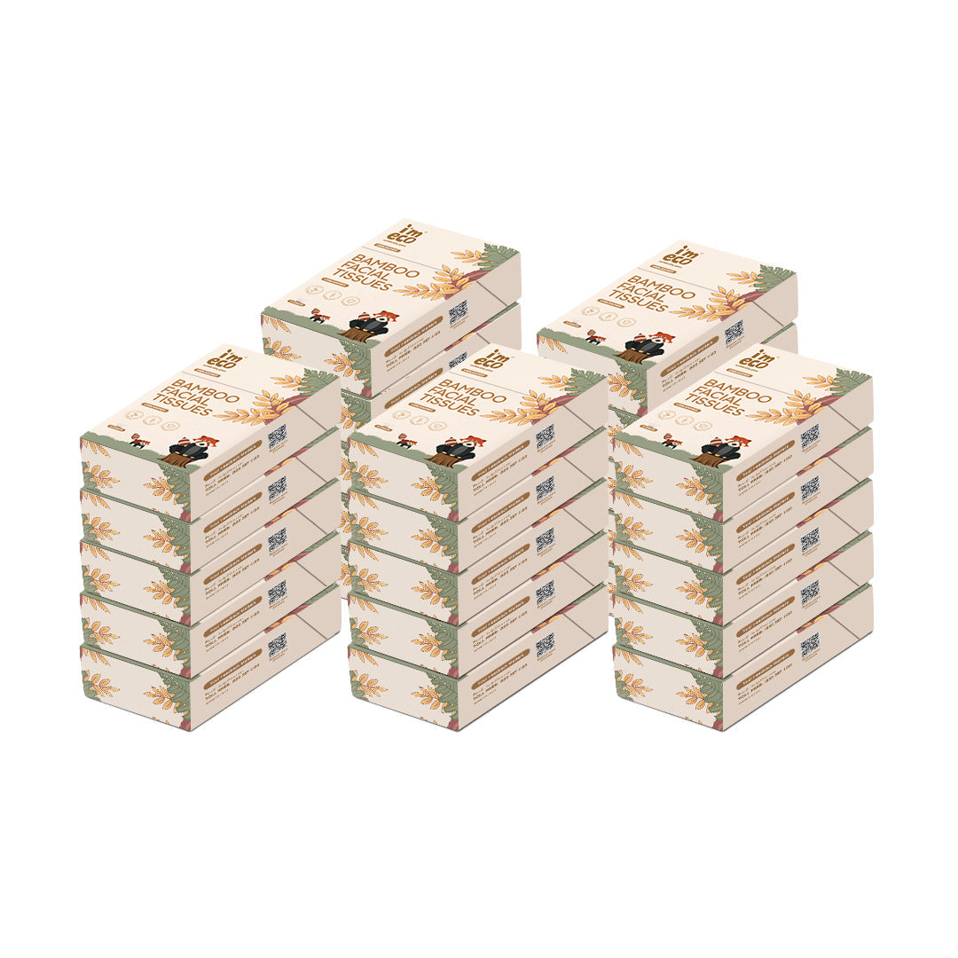 IMECO Bamboo Pocket Tissue - 10 Pulls Per Box - Ultra-Soft & Hypoallergenic - Travel-Friendly