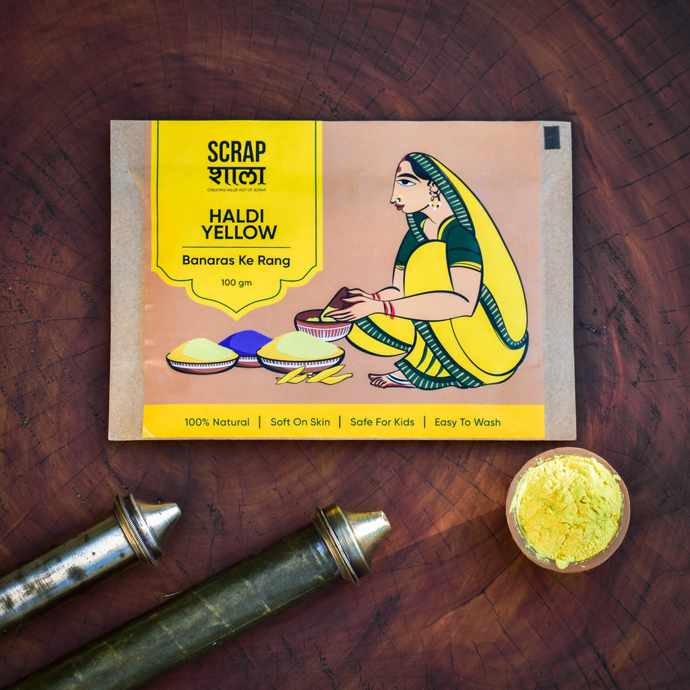 Scrapshala Natural Gulaal | Yellow | 200g