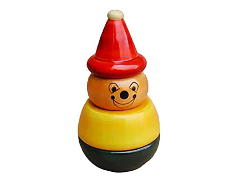 Fairkraft Creations Aaba Wooden Stacker | Yellow, 3 Pieces