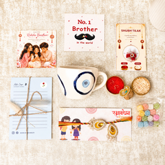 Artecasa Evil Eye Blessings Rakhi Hamper | Premium Bhai Bhabhi Raksha Bandhan Gift Hamper