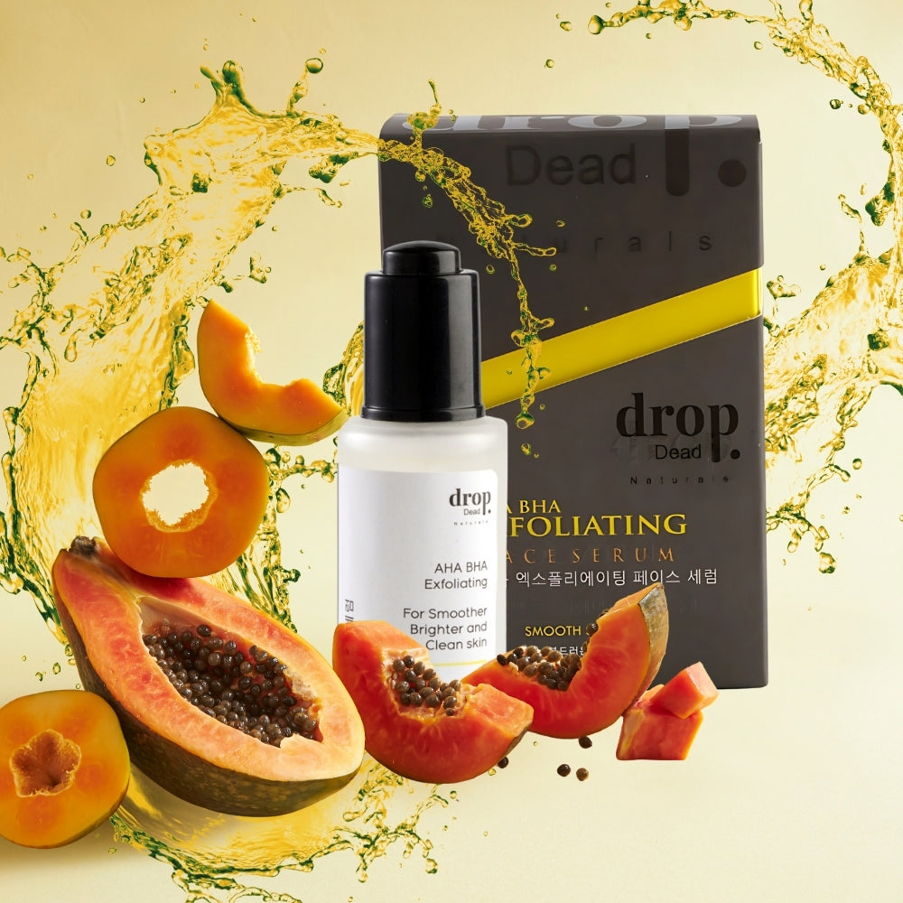 DropDead Naturals AHA BHA Exfoliating Face Serum | Pack of 2 | 40 ml Each