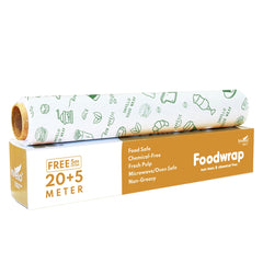 Imvelo Food Wrapping Paper Roll - Non-Stick, Oil Proof Butter Paper Roll, Reheatable Foil Paper for Food Wrap, Paper Foil for Chapati, Roti Wrap & More, Wrapping Paper for Food, Parchment Paper