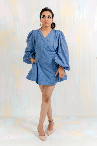 ITIDOR  Dikost Short Dress, Overlapped Dress