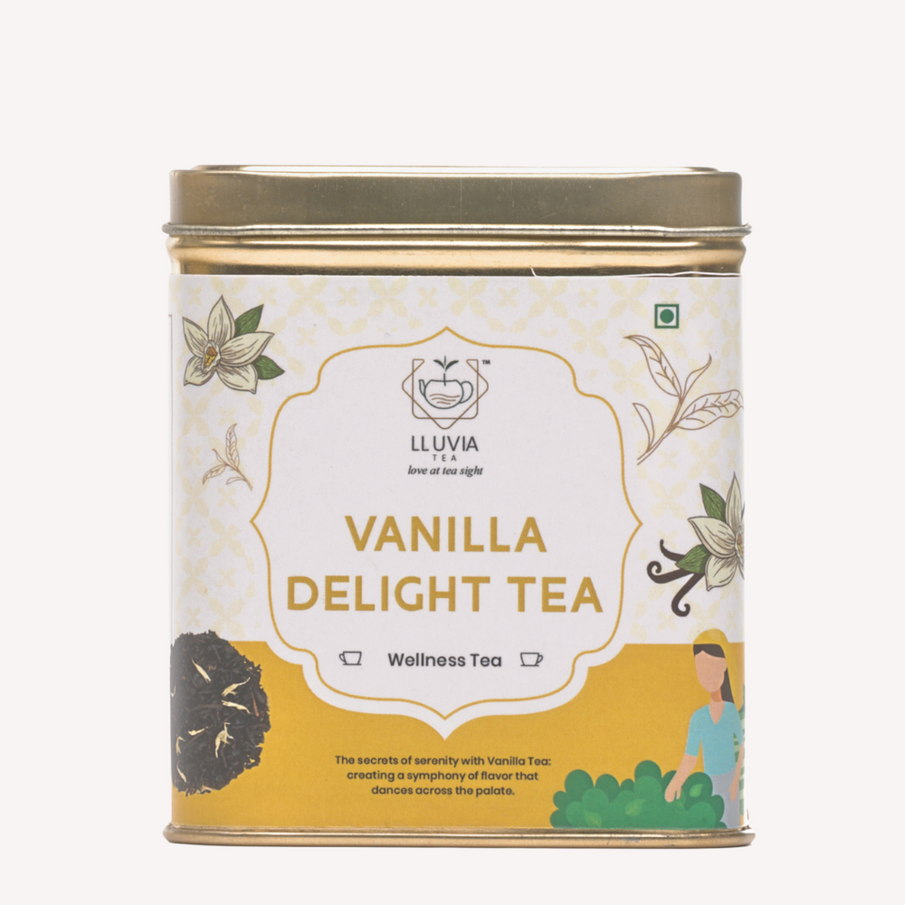 Lluvia Tea Vanilla Delight Tea - Stress Reduction | Bone Strength | Antioxidant Support (50 gm)