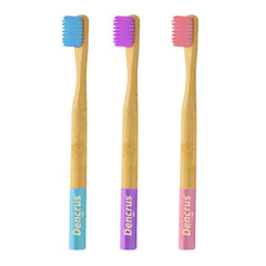 Dencrus Orby Kids Bamboo Toothbrushes - Pink, Lavender & Blue (Pack of 3)