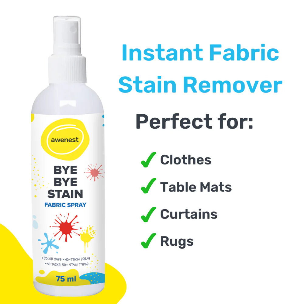 Instant Food Stain Remover Fabric Spray - awenest Bye Bye Food Stain, works on 50+ Food and Blood Stains on-the-go for combos
