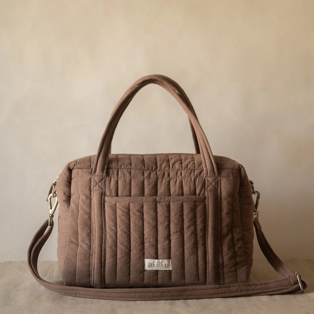 Akiiko Espresso Crinkle Duffle Bag