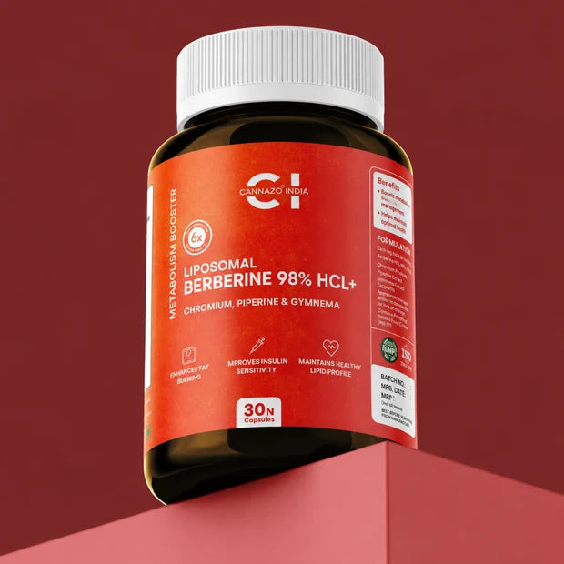 CannazoIndia Liposomal Berberine 98% HCl+ - India's First High-Absorption Formula for Blood Sugar, Weight and Hormonal Balance