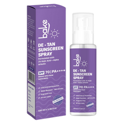 De-tan Waterproof Sunscreen Spray SPF 70 PA+++ with 2% Kojic Acid