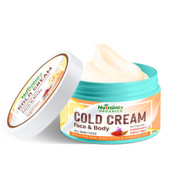 Nutrainix Organics Luminous Revival Cold Cream Hydration + Brightening Cream for Dull, Dry & Uneven Skin – All Skin Types - 200 gm