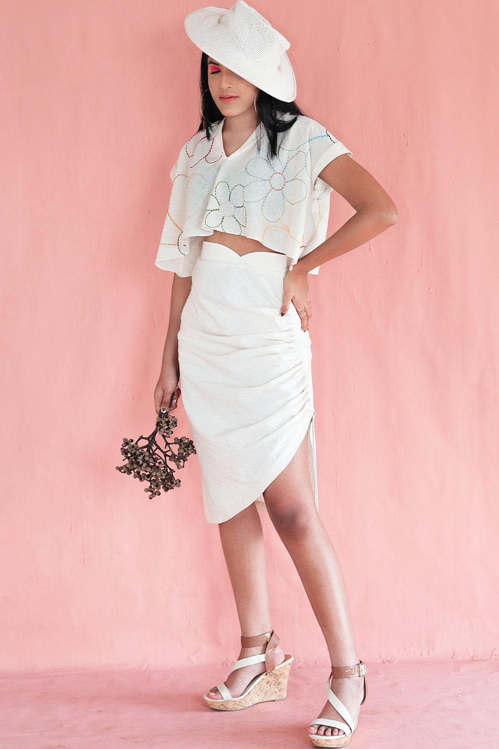 ITIDOR Bellies Crop Blouse - Flowy Crop