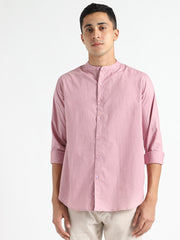 LivBio Men's Shirt | Purple Haze | Full Sleeve | Round Neck Collar | Naturally Dyed 100% Organic Cotton