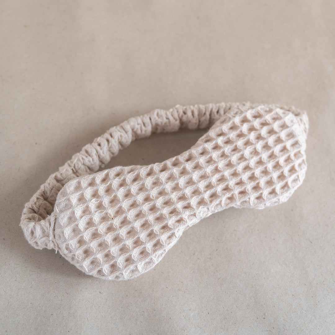 Akiiko Waffle Sleep Mask | Pique Waffle Cotton, Elastic Band
