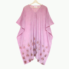 Bageeya “Gulzar” Natural Dyed Pure Mul Ethereal kaftan | Crafted with lac and Rose