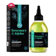 Careberry 100% Organic Rosemary & Jojoba Anti Dandruff Hair Oil, 100% Natural & Cold Pressed, Ayush Certified Ayurvedic 200ml