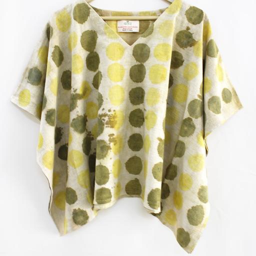 Bageeya "Tumm tumm" Khadi Organic cotton Crop top | Crafted with Harda and Amba Haldi