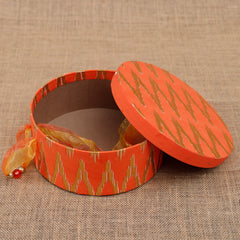 Ikat Round Gift Box - 1 pc