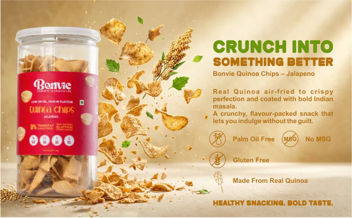 Bonvie Quinoa Chips - Jalapeño Pack of 3