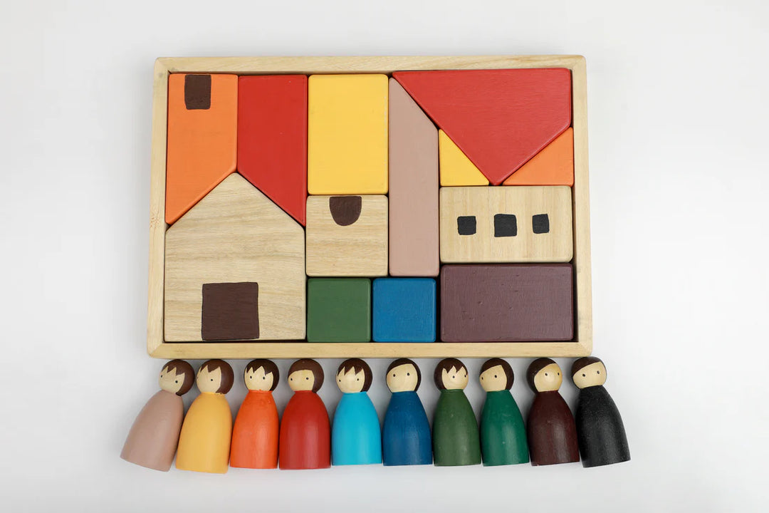 BIRCH & BUG House Blocks with Birch Folk