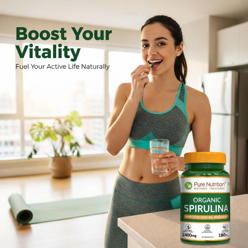 Spirulina Vegetarian Tablets  180 Count | Immunity, Energy & Superfood Nutrition