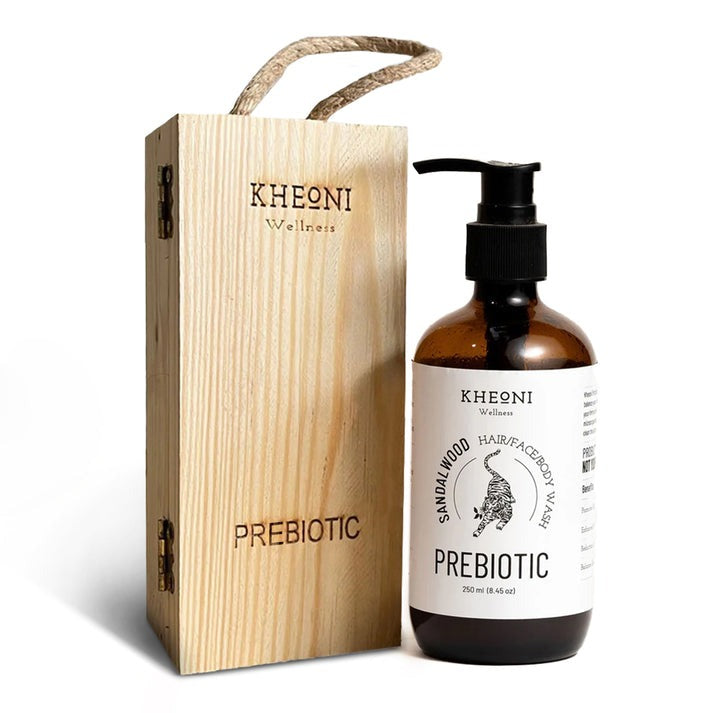 Kheoni Prebiotic Sandalwood | 3-in-1 Hair, Face & Body Wash