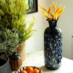 Goomti Floral Tapestry - The Long Enamel Artistry Vessel