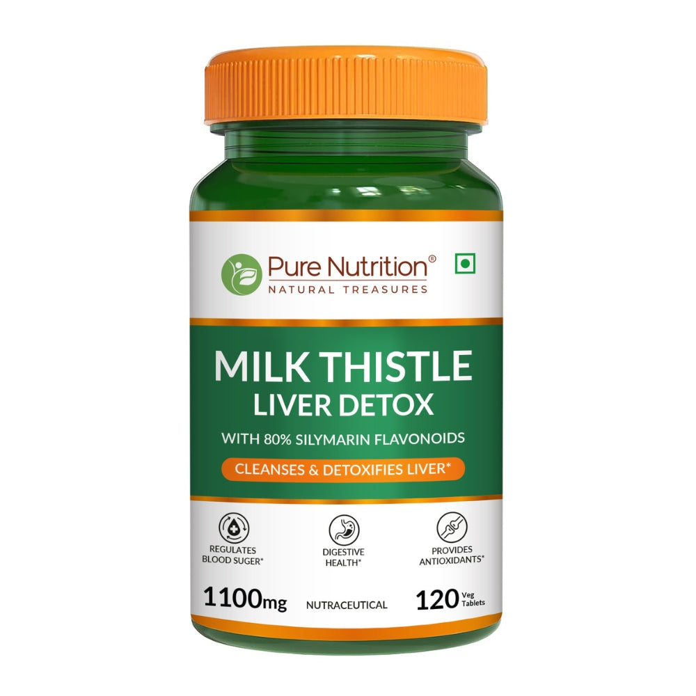 Milk Thistle Silymarin 1100mg Tablets | Liver Cleanse & Detox Support Formula | 120 Tablets