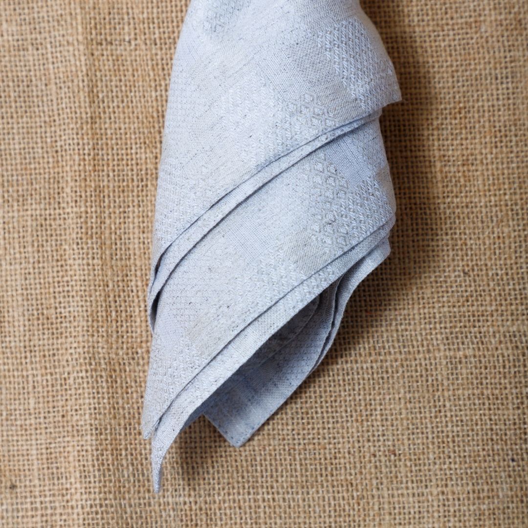 Pravaah Hemp cotton dinner napkins | jacquard weave | set of 2/4/6