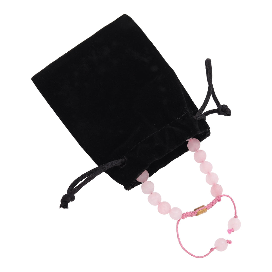 Bamboology Trends Real Rose Quartz Healing Bracelet For Love, Compassion, Emotions & Relationships