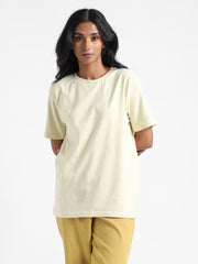 LivBio Women's T-Shirt | Turmeric Yellow | 100% Organic Cotton | Naturally Dyed Fiber | Casual Crew Neck