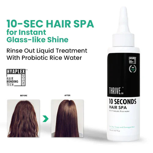 ThriveCo 10 Seconds Hair Spa | For Instant Shine, Soft & Smooth Hair | Repairs Dry, Frizzy and Damaged hair | 150 ml