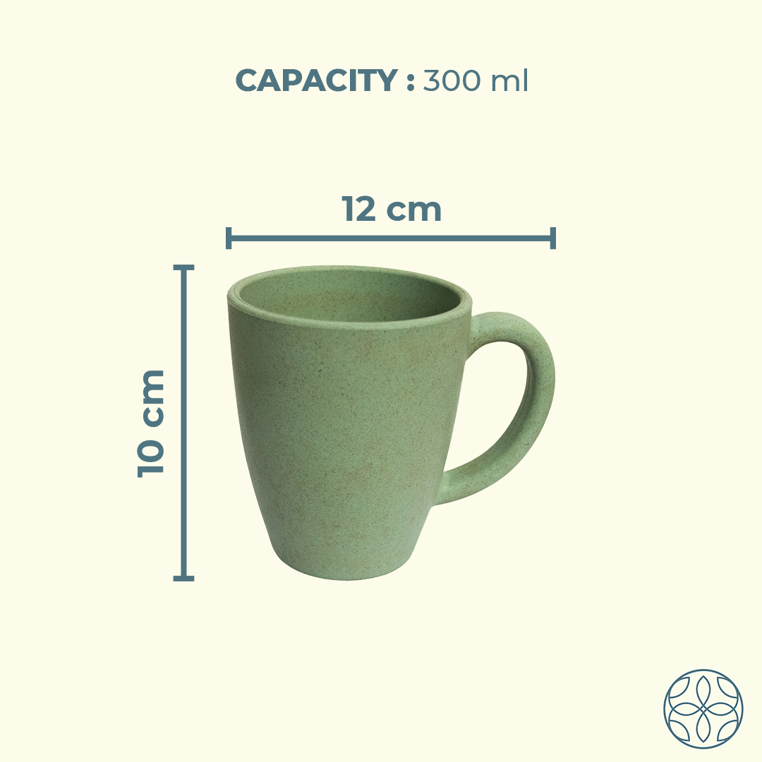 Irida Naturals Rice Husk Coffee Mugs - 300ml