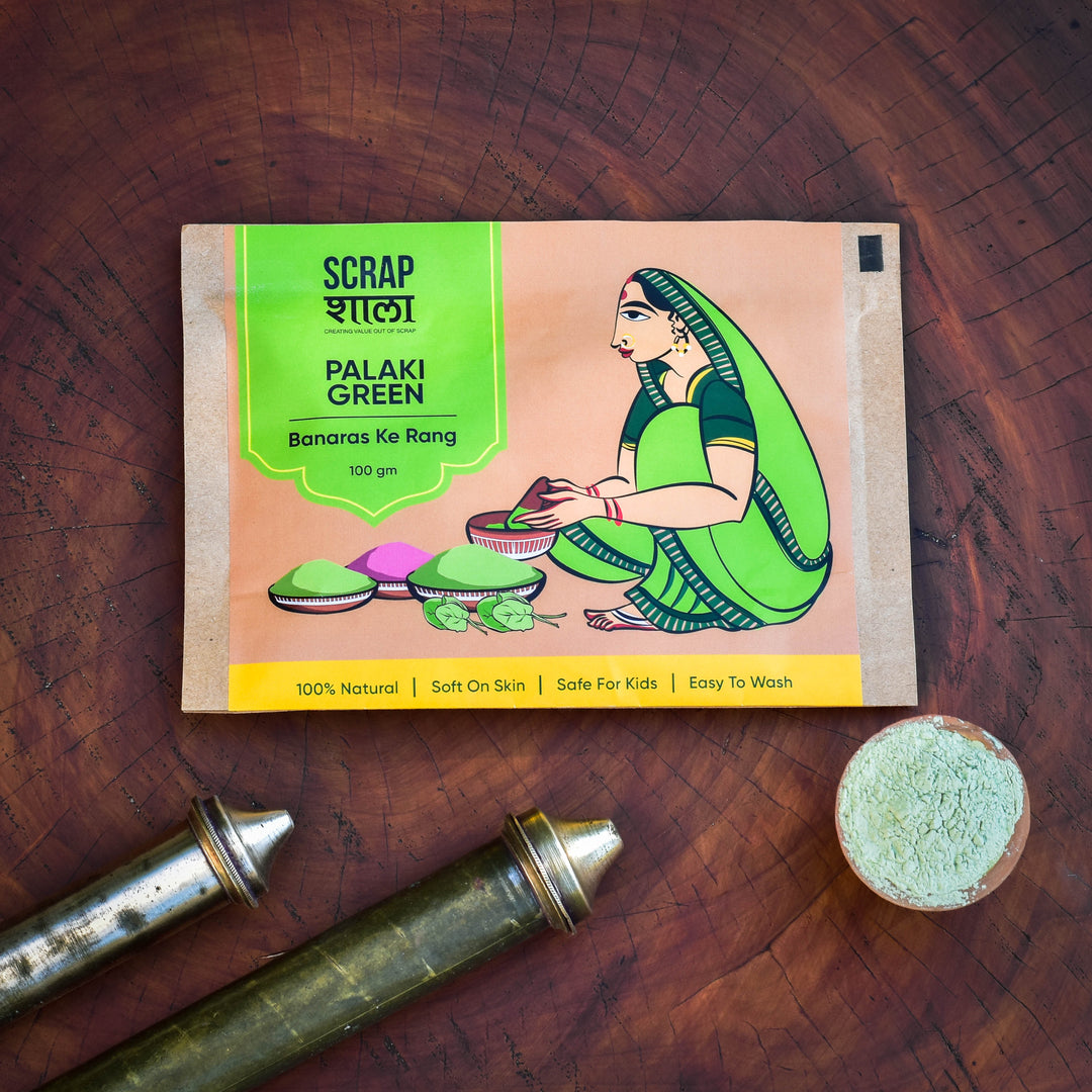 Scrapshala Natural Gulaal | Green | 200g