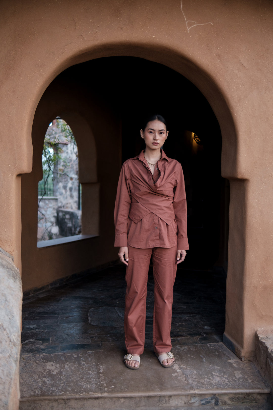 The Terra Tribe Sandra Straight Pants | Copper