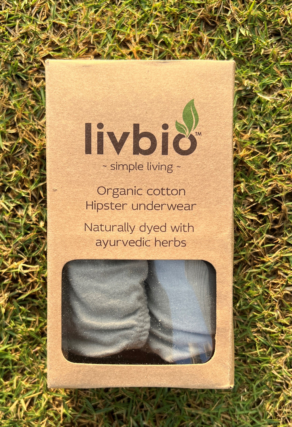LivBio Organic Cotton Hipster Underwear | Women's Underwear Combo | Slate Grey | Naturally Dyed | Pack of 2