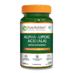 Alpha Lipoic Acid (ALA) 300 mg with Vitamin E | 120 Veg Capsules