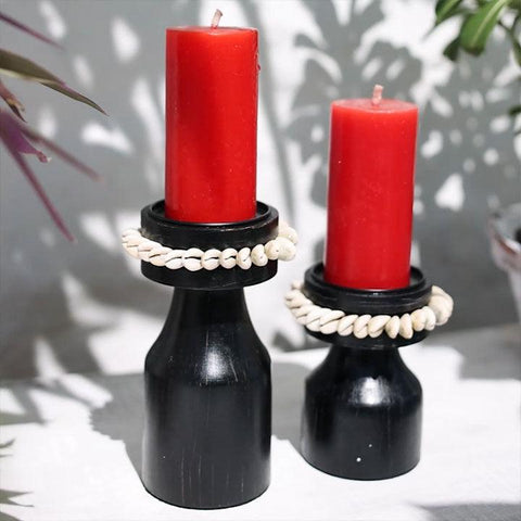 Goomti Twin Flames (Black Candle Stands)
