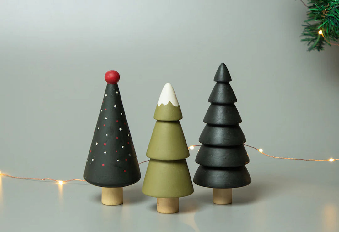 BIRCH & BUG Christmas Trees Set of 3