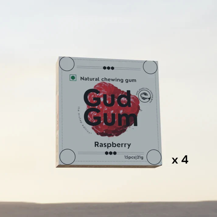 Gud Gum Mixed Berry Chewing Gum | Pack of 4