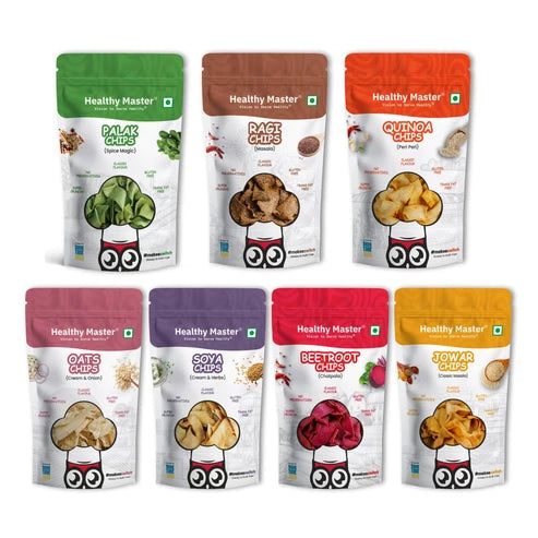 Healthy Master Light and Crispy Chips Combo (210gm) 30g Each (Pack of 7)