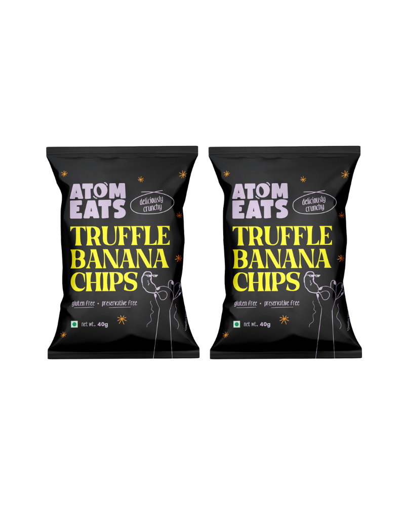 Atom Eats Truffle Banana Chips | (50g X2) Pack by Atom Eats