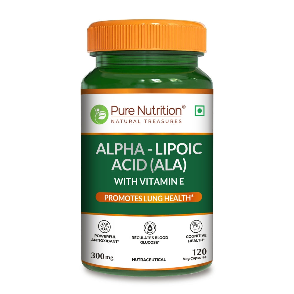 Alpha Lipoic Acid (ALA) 300 mg with Vitamin E | 120 Veg Tablets